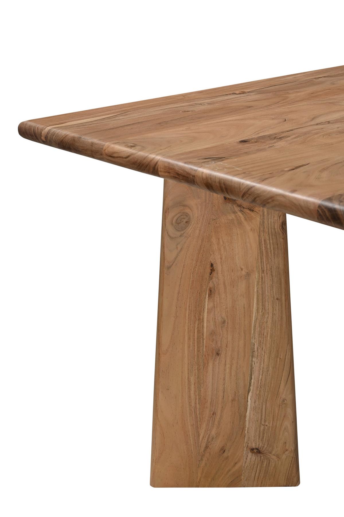 Esstisch Wave Rechteckig Akazie Massiv, B: 200 cm - Naturfarben, ROMANTIK / LANDHAUS, Holz (200/75/100cm)