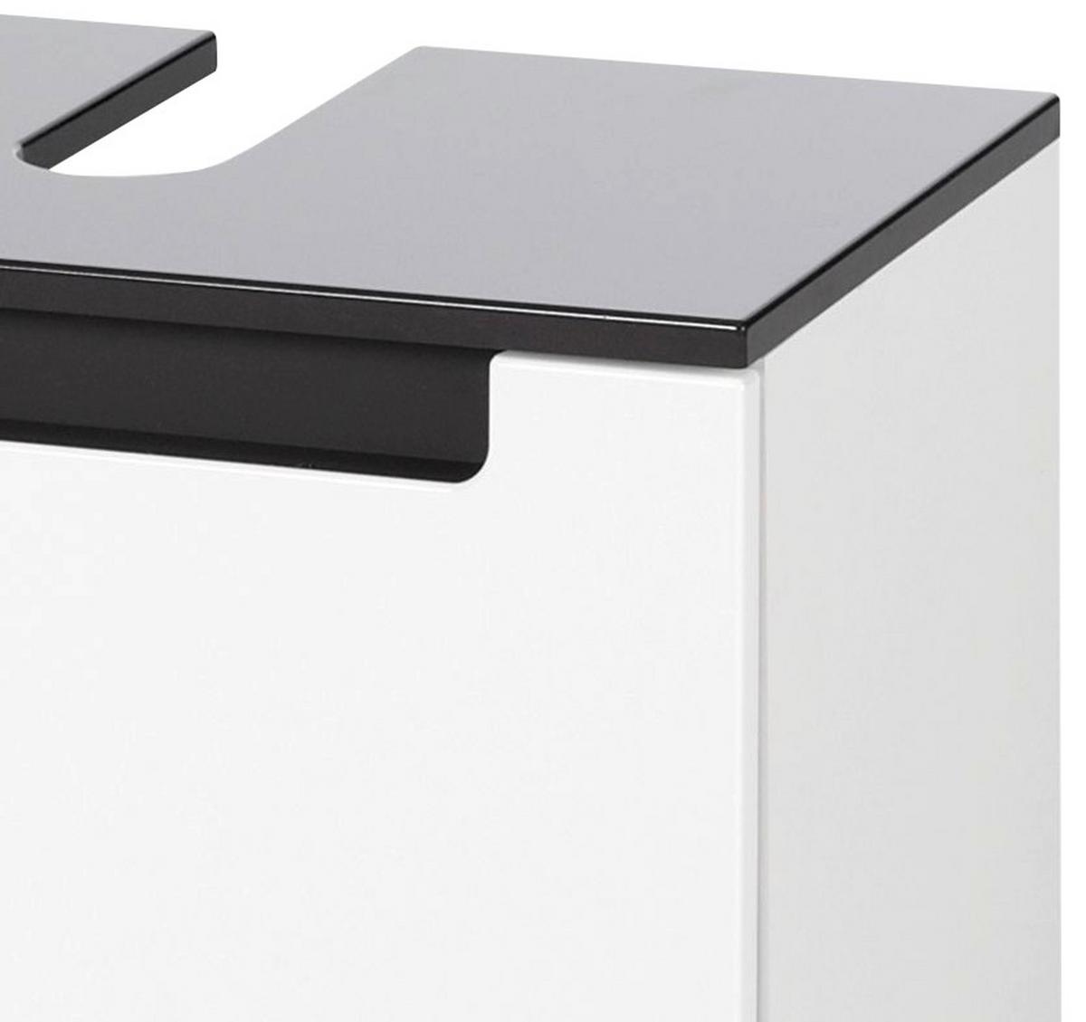 Waschbeckenunterschrank Siena B: 60 cm Weiß/Anthrazit - Anthrazit/Weiß, MODERN, Holzwerkstoff (60/40/35cm) - Held