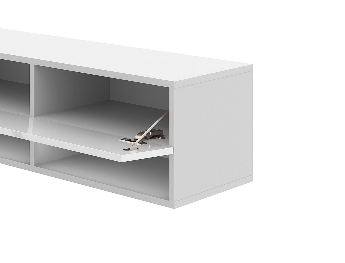 Lowboard Derby 200 - Weiß Hochglanz/Weiß, Design, Holzwerkstoff (200/31,5/32,5cm) - Livetastic