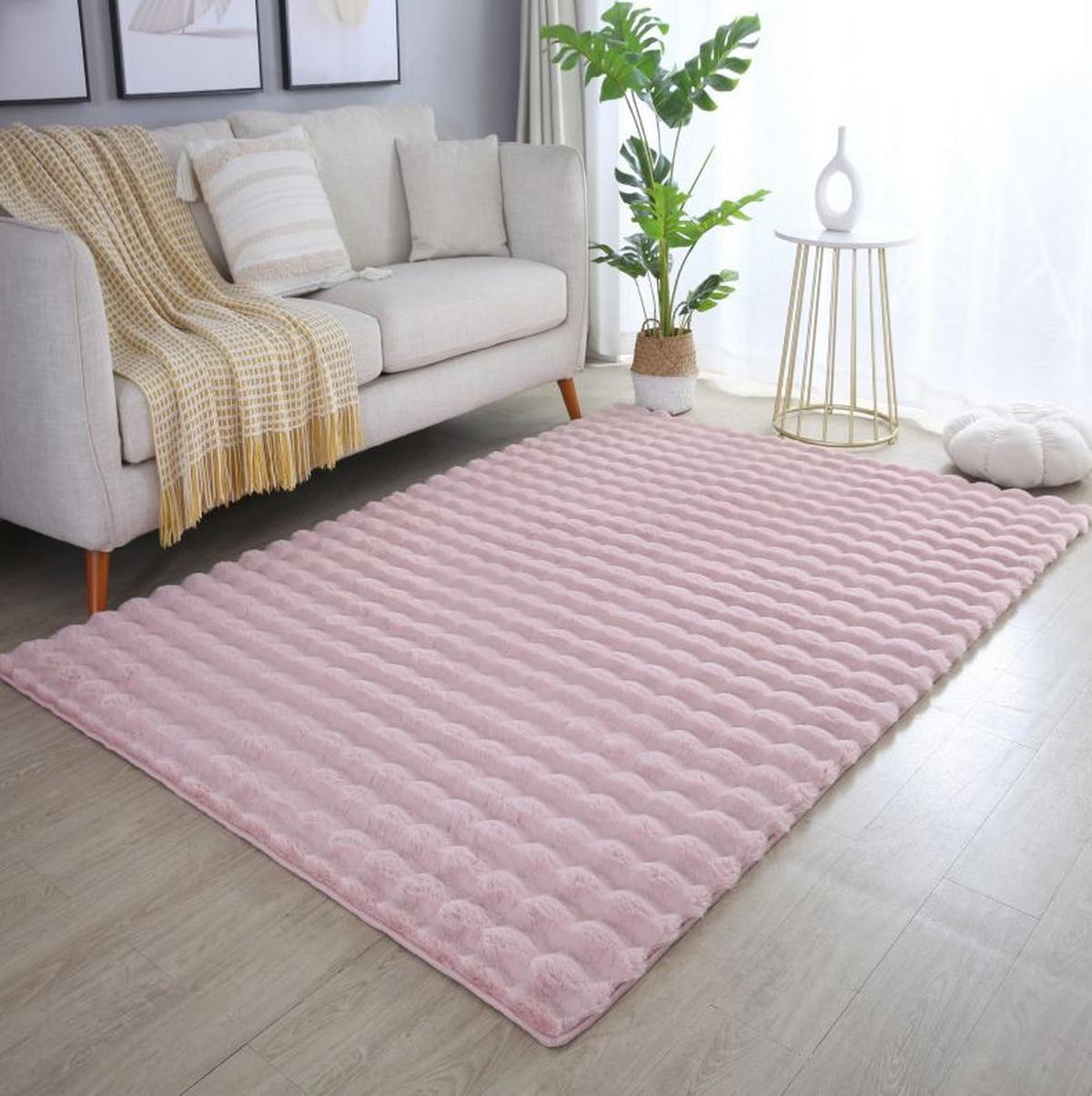 Koberec z umělé kožešiny 120x170 cm růžový - růžová, Basics, textil (120/170cm) - Novel