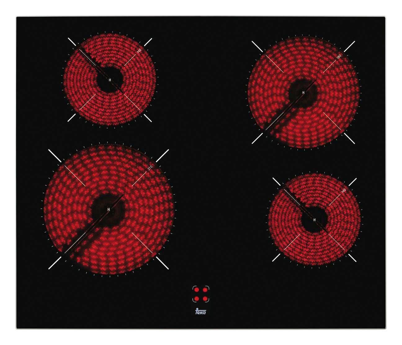 Kochfeld Tt 6410 E            -teka- - Schwarz, MODERN, Glas (60cm)