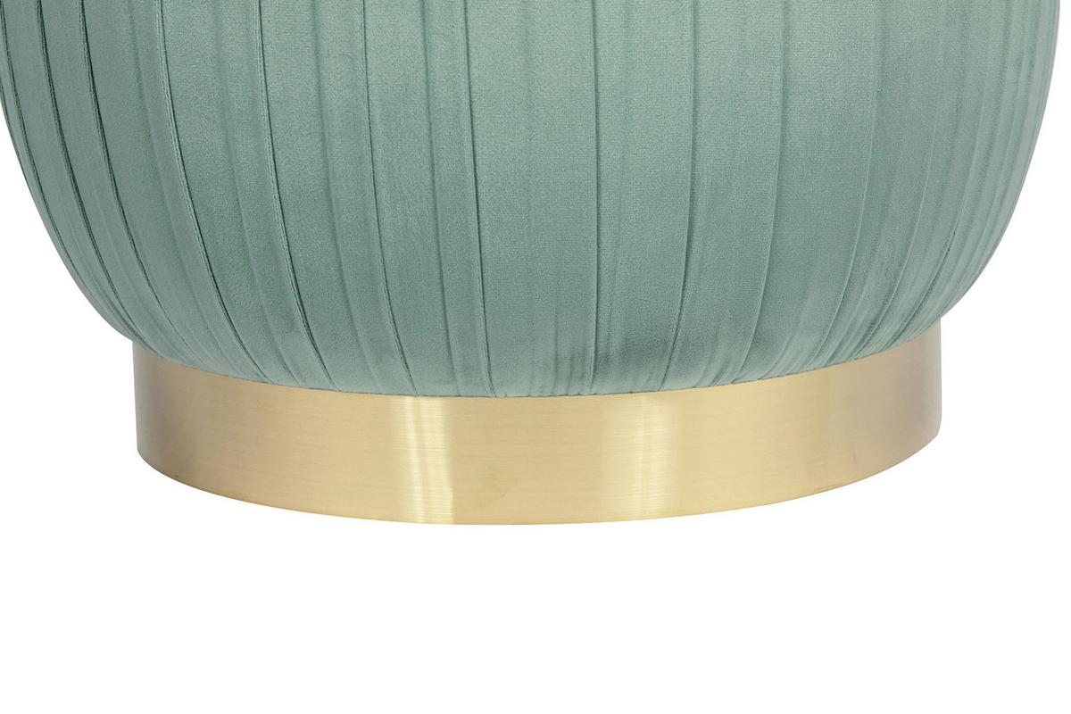 Hocker Lilje 100 Mintgrün D: 43 Cm - Goldfarben/Mintgrün, Design, Textil (43/42cm) - Kayoom