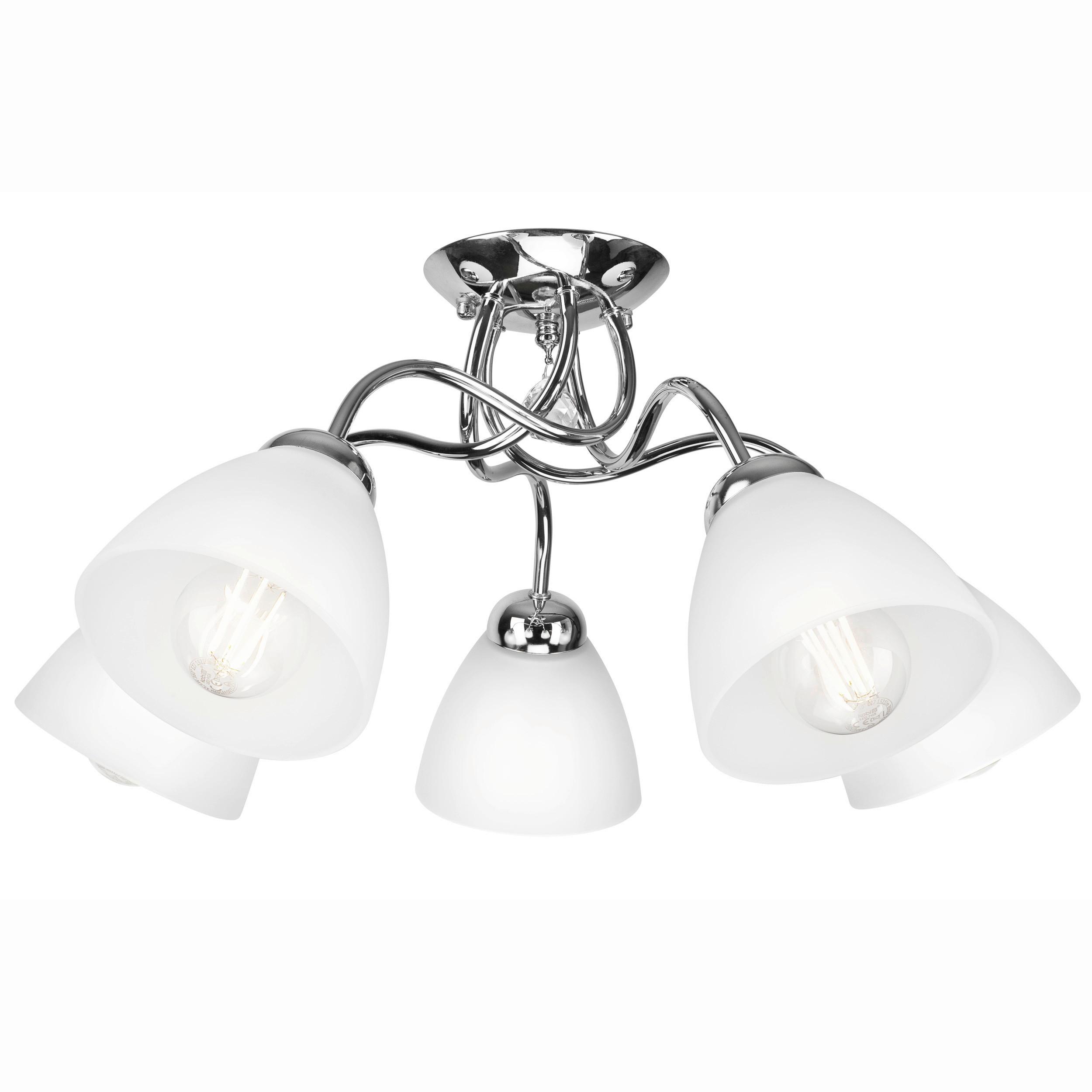 Hängeleuchte Miranda Chromfarben D: 60 cm - Chromfarben, KONVENTIONELL, Metall (60/31cm)