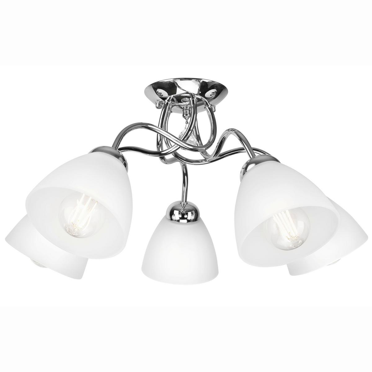 Hängeleuchte Miranda Chromfarben D: 60 Cm - Chromfarben, KONVENTIONELL, Metall (60/31cm)