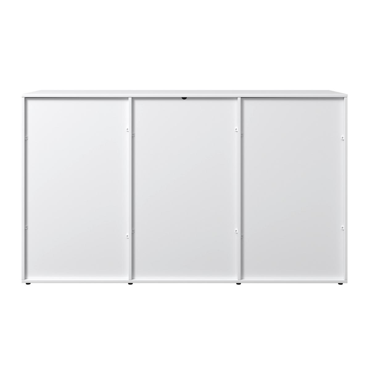 Komoda MICK - bílá/černá, Moderní, textil/plast (138/80/40cm) - Bessagi Home