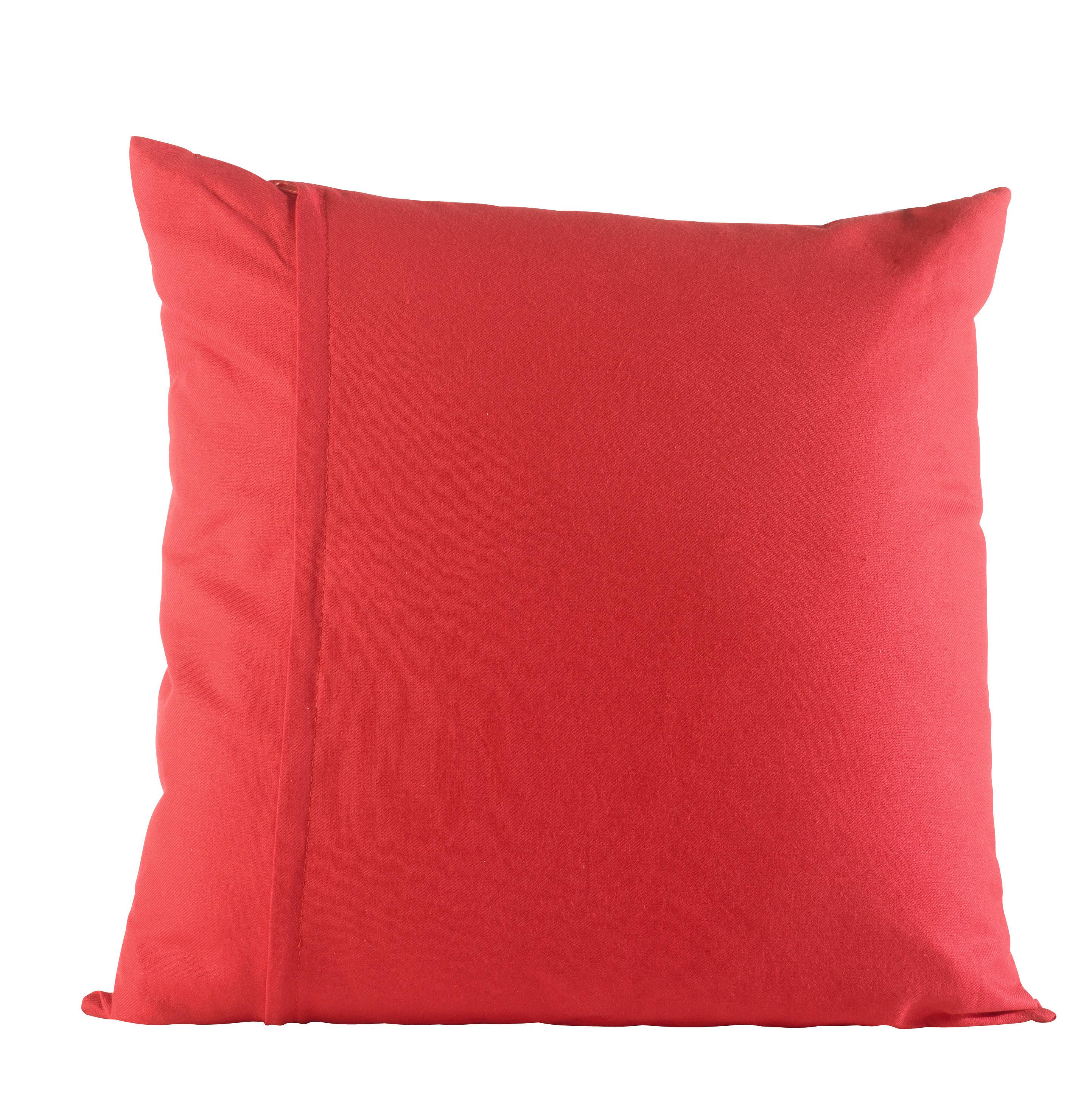 Polštář Ozdobný Zippmex, 50/50cm, Červená - červená, textil (50/50cm) - Modern Living