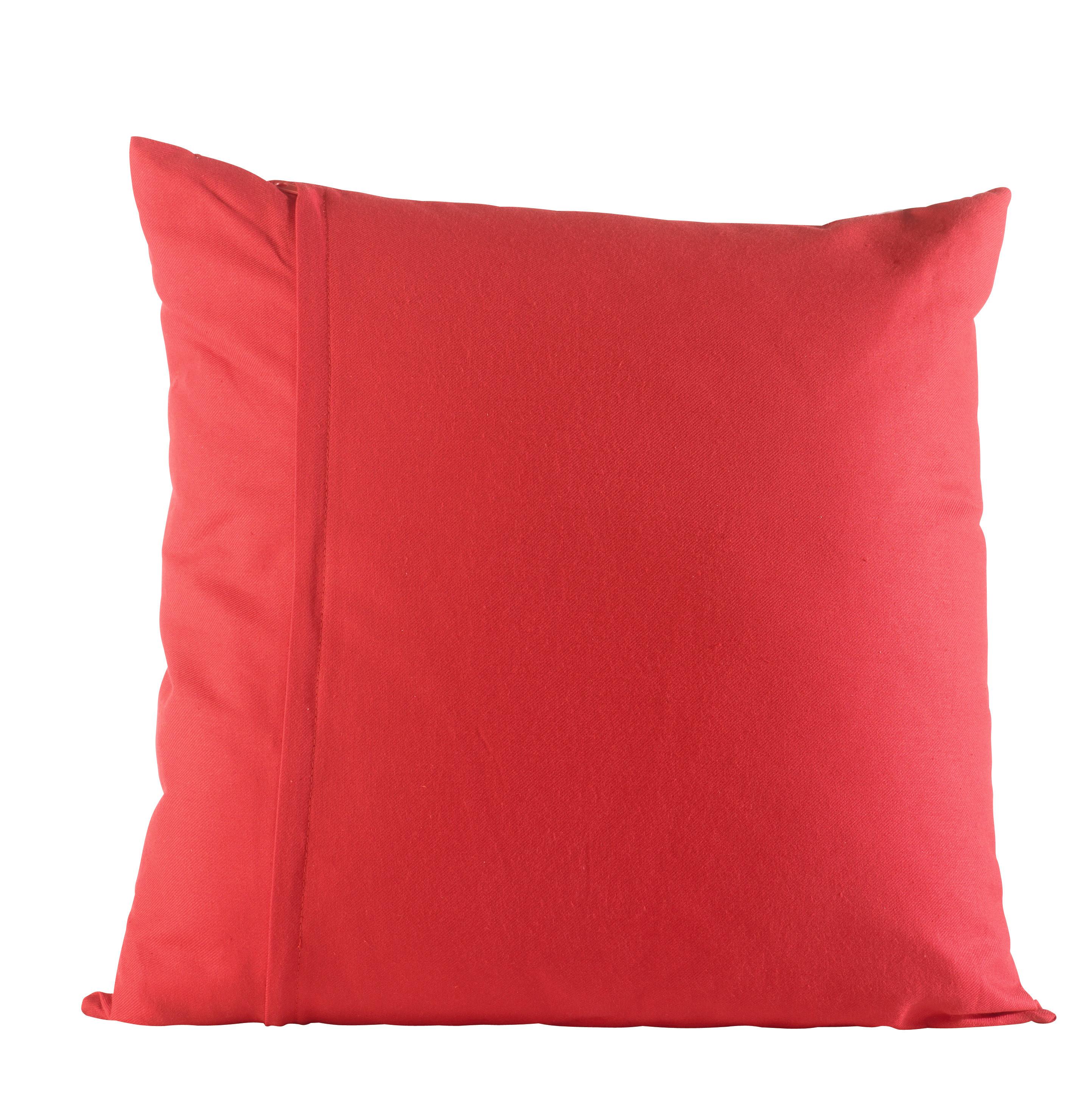 Polštář Ozdobný Zippmex, 50/50cm, Červená - červená, textil (50/50cm) - Modern Living