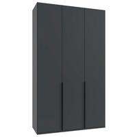 Drehtürenschrank New York Graphitfarben B:135cm - Graphitfarben, MODERN, Holzwerkstoff (135/236/58cm) - MID.YOU