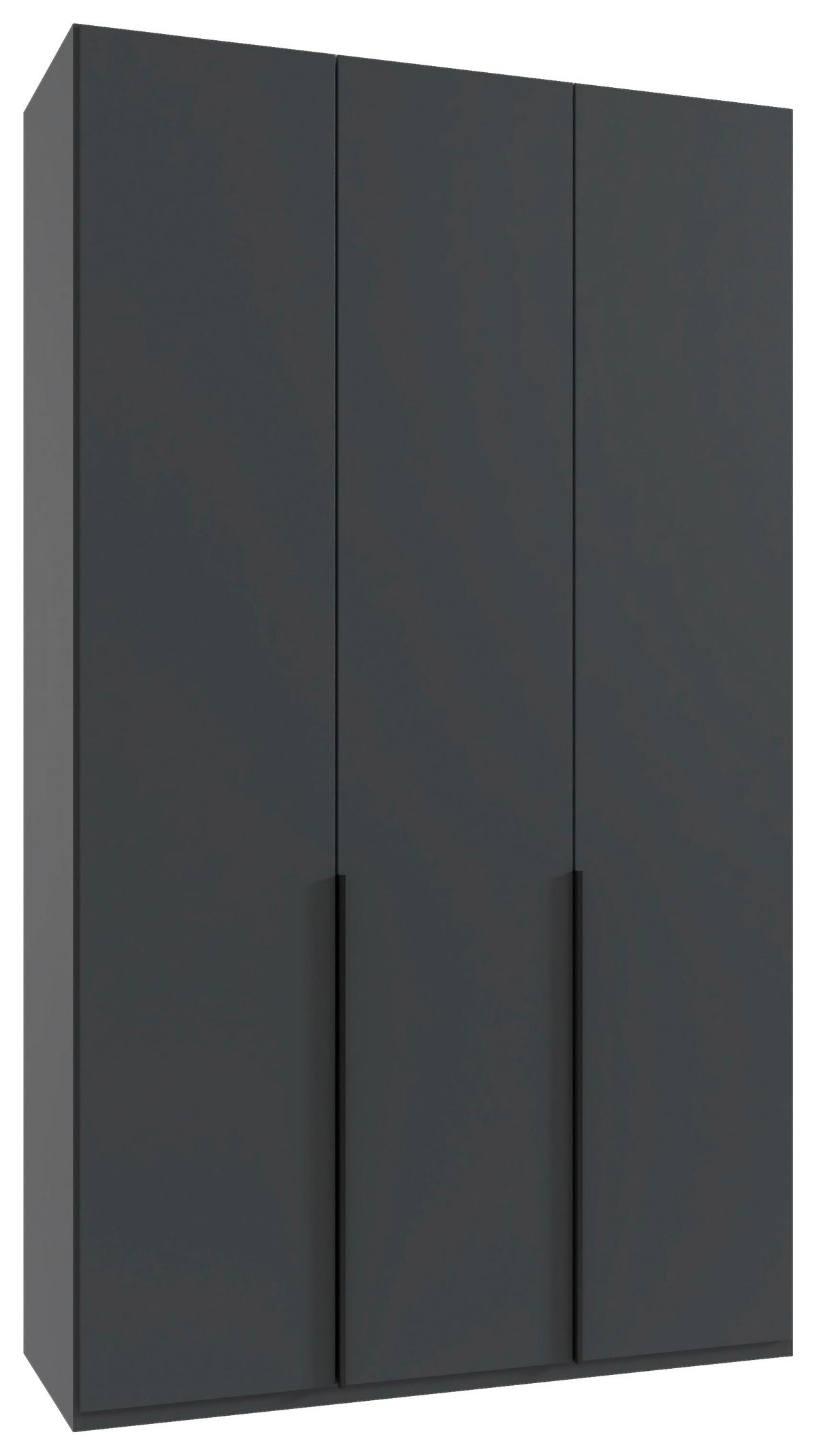 Drehtürenschrank New York Graphitfarben B:135cm - Graphitfarben, MODERN, Holzwerkstoff (135/236/58cm) - MID.YOU