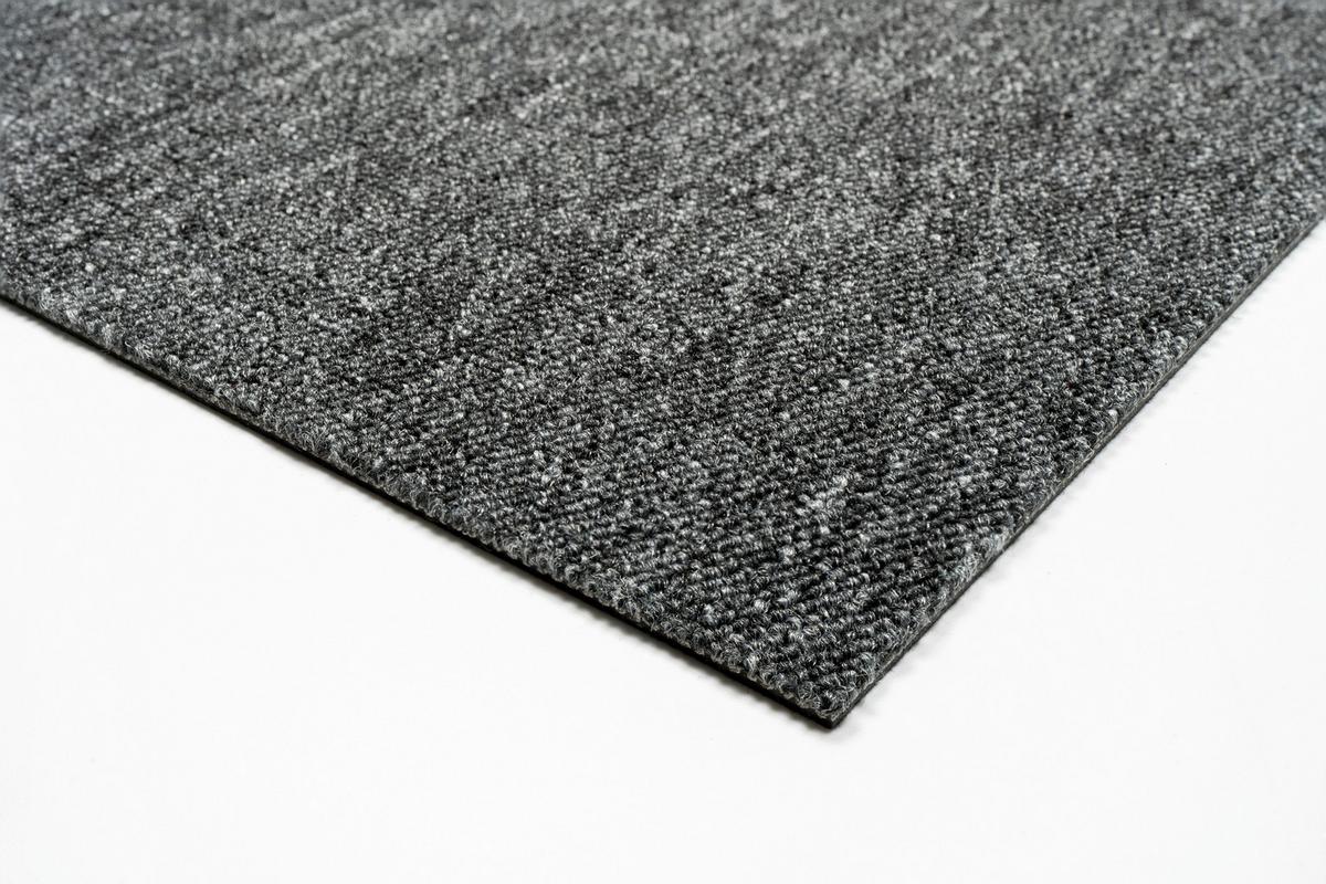 Teppichfliese Grau Sparkle 50x50 Cm Florhöhe 3,5 Mm - Basics, Textil (50/50cm)