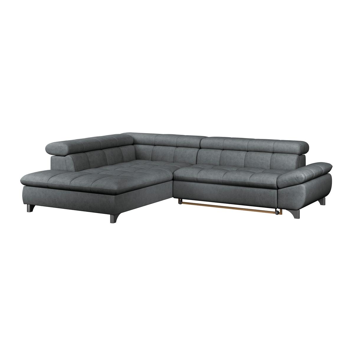 Ecksofa Gemini Grapfhitfarben, B: 234cm - Chromfarben/Graphitfarben, KONVENTIONELL, Textil (234/312cm)
