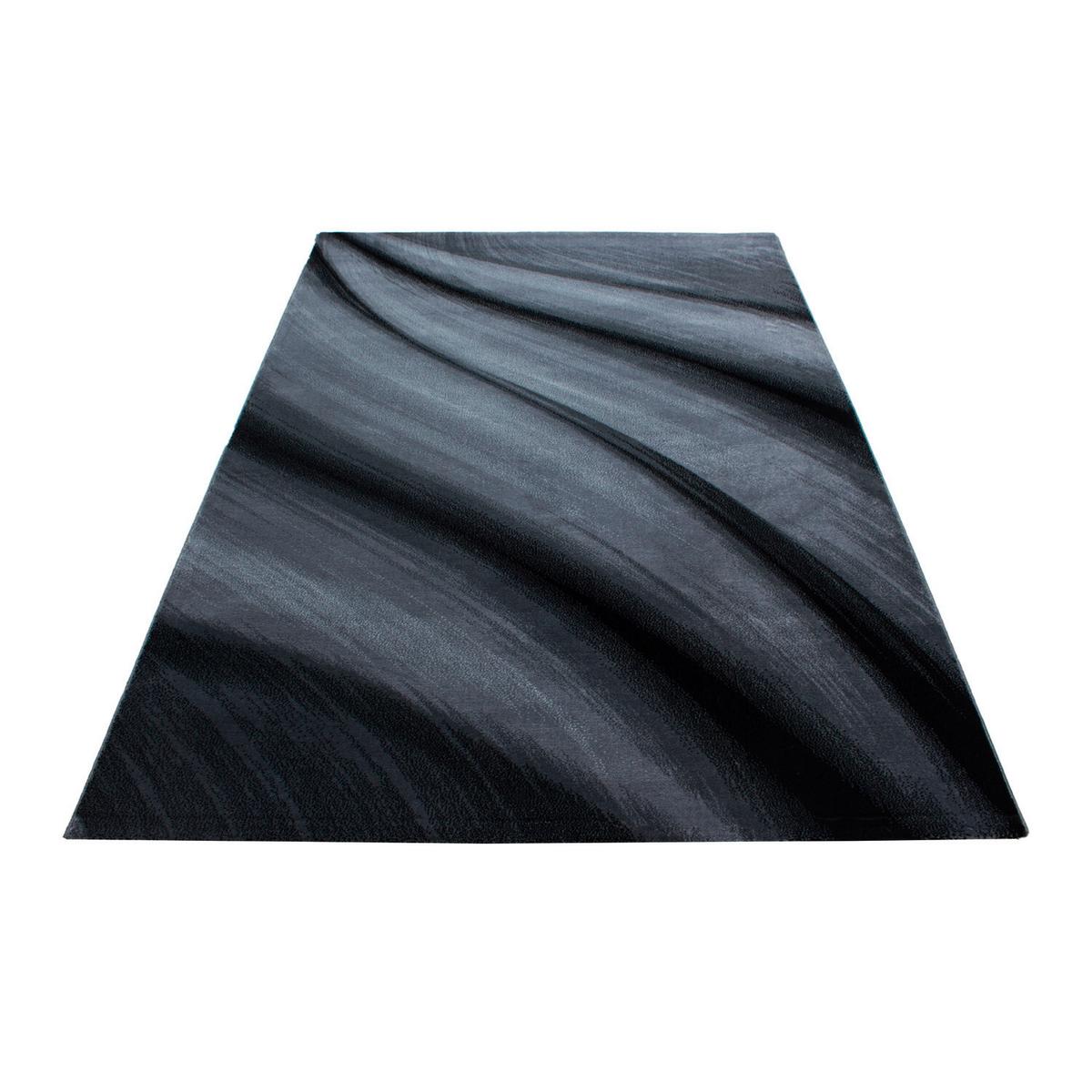 Flachwebteppich Miami - Schwarz, Design, Textil (140/200cm) - Novel
