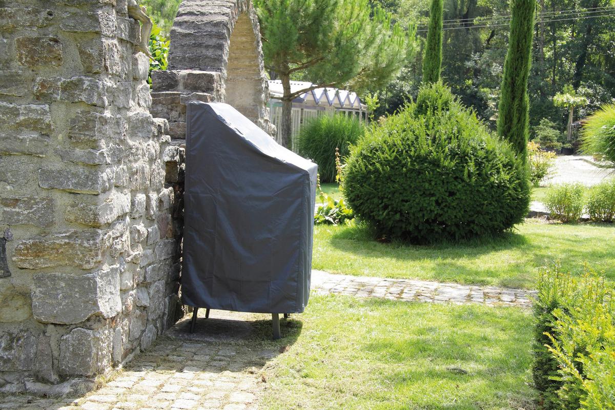 Schutzhülle Für Gartenstühle 66x66x80/120 Cm Anthrazit - Anthrazit, Basics, Textil (66/80/120/66cm)