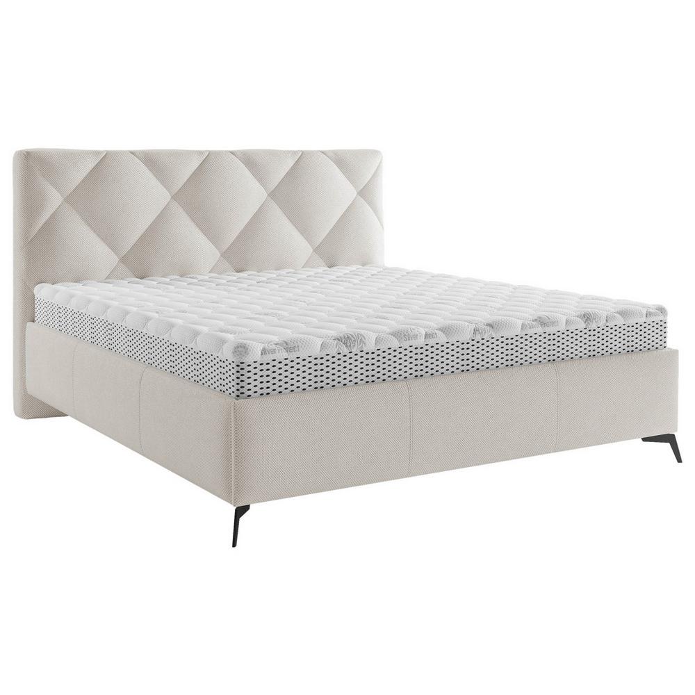 Čalúnená posteľ BIANCO 180x200, krémová