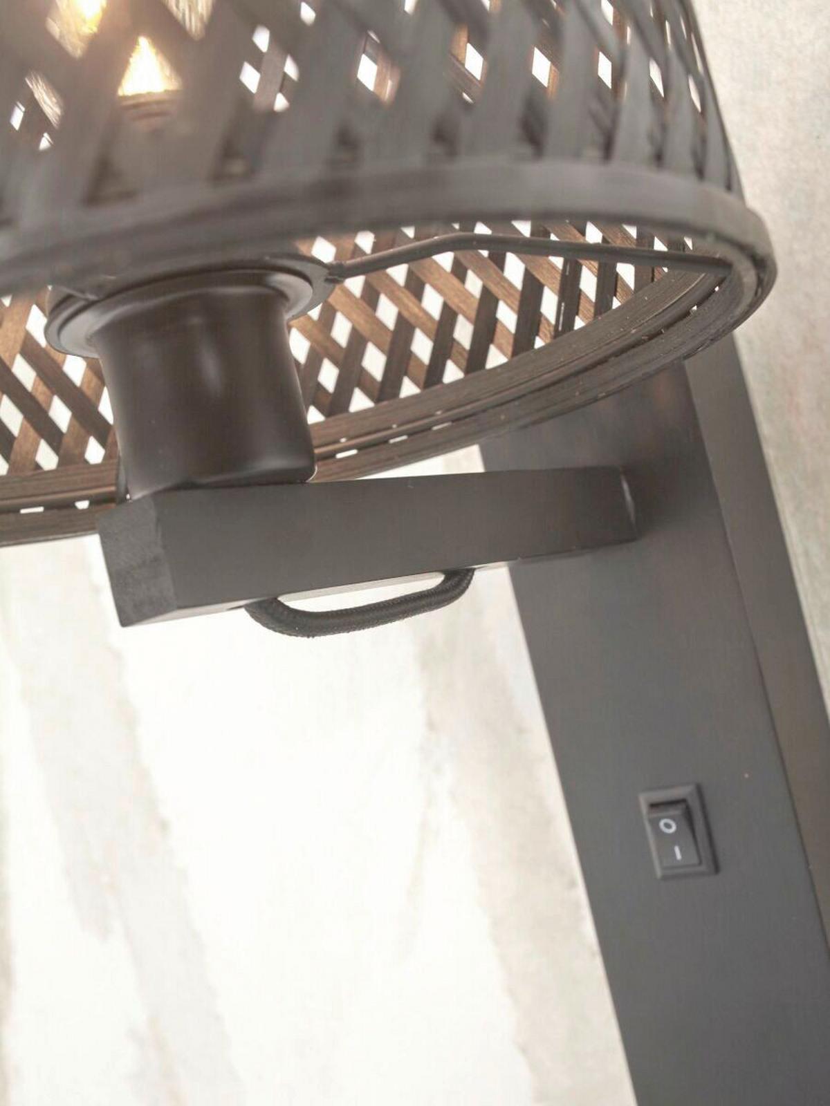 Wandleuchte Java/W1/B/1815/B - Schwarz, Trend (30/22/52cm) - Good & Mojo