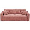 Schlafsofa Bullet Koralle B: 235 cm - Koralle/Schwarz, KONVENTIONELL, Textil (235/88/120cm) - MID.YOU
