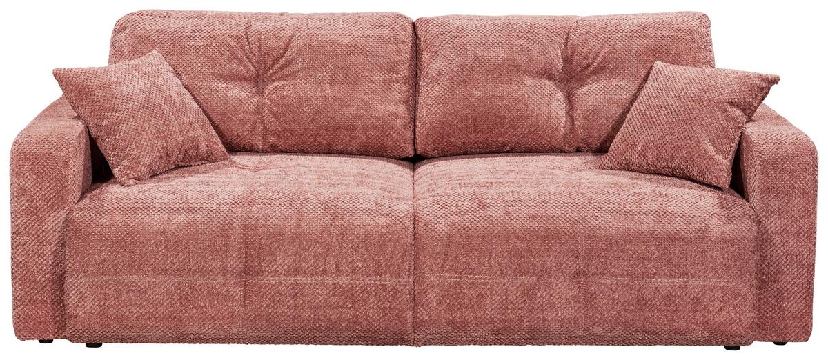 Schlafsofa Bullet Koralle B: 235 cm - Koralle/Schwarz, KONVENTIONELL, Textil (235/88/120cm) - MID.YOU
