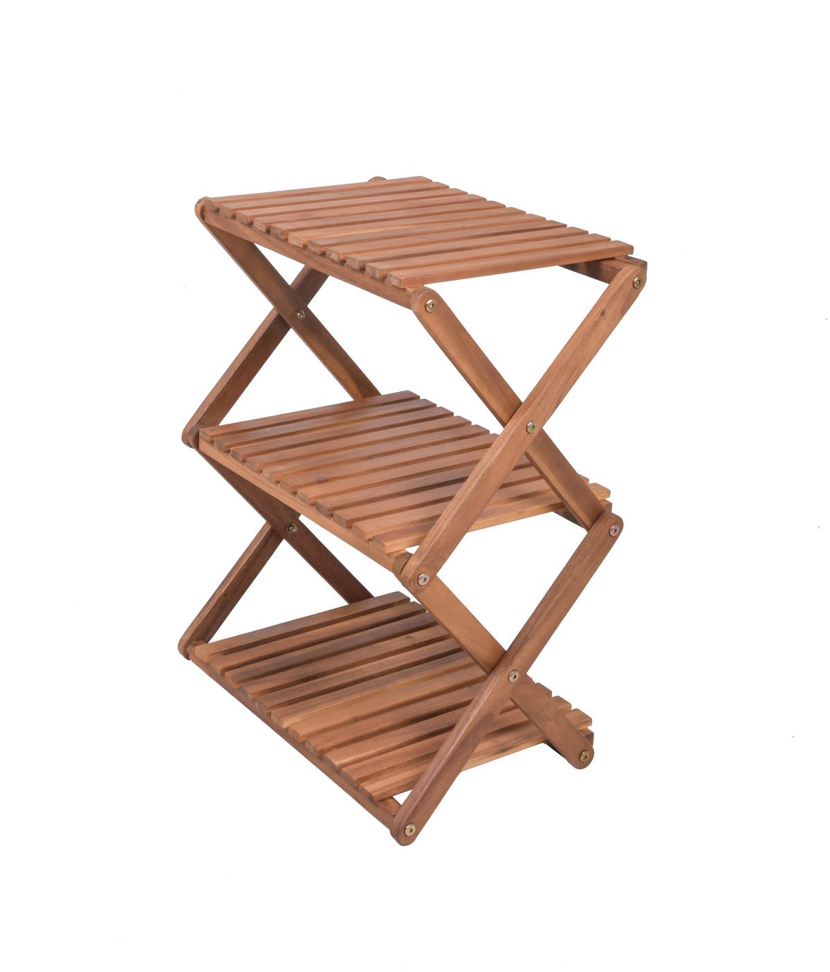 Gartenregal Akazienholz Tulsa Braun, B/h: Ca. 30/59 Cm - Braun/Akaziefarben, MODERN, Holz (30/59/47cm) - Gardenson