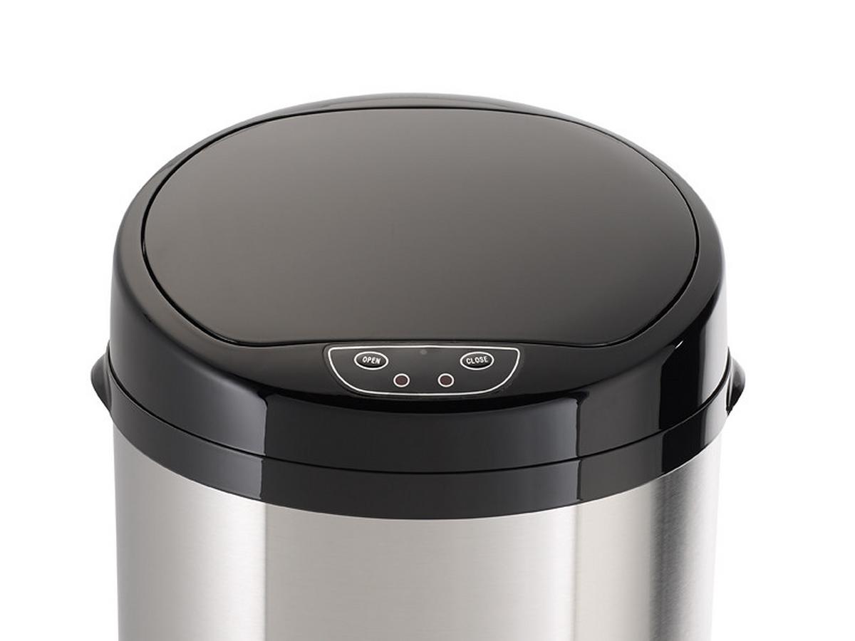 ODPADKOVÝ KÔŠ IR SENSOR - BRUSHED - 42L - čierna/strieborná, Trend, kov/plast (31/31/79,5cm) - Echtwerk