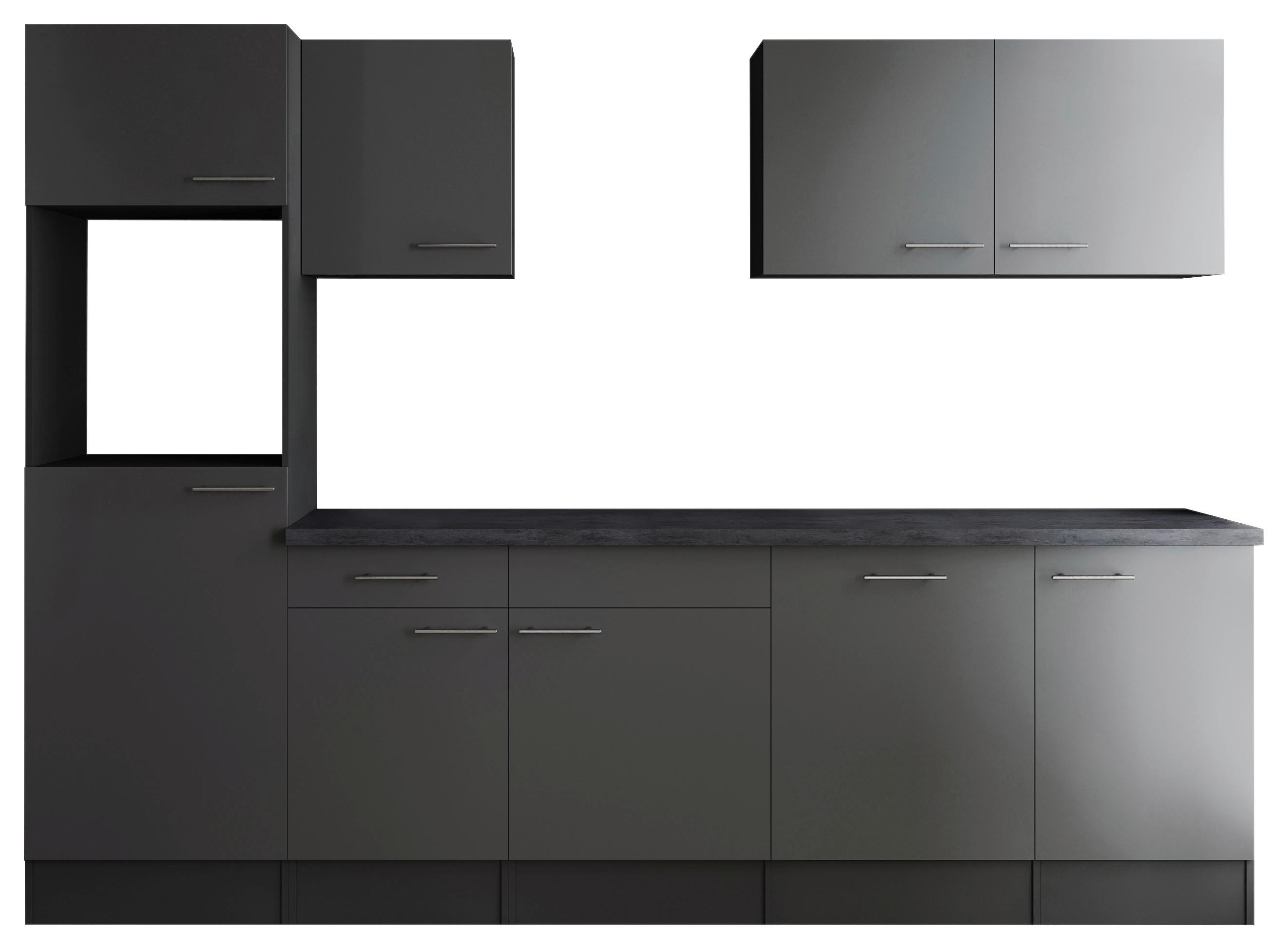 Küchenleerblock Oliver Grau B: 280 Cm - Grau, Design, Holzwerkstoff (280cm) - Respekta