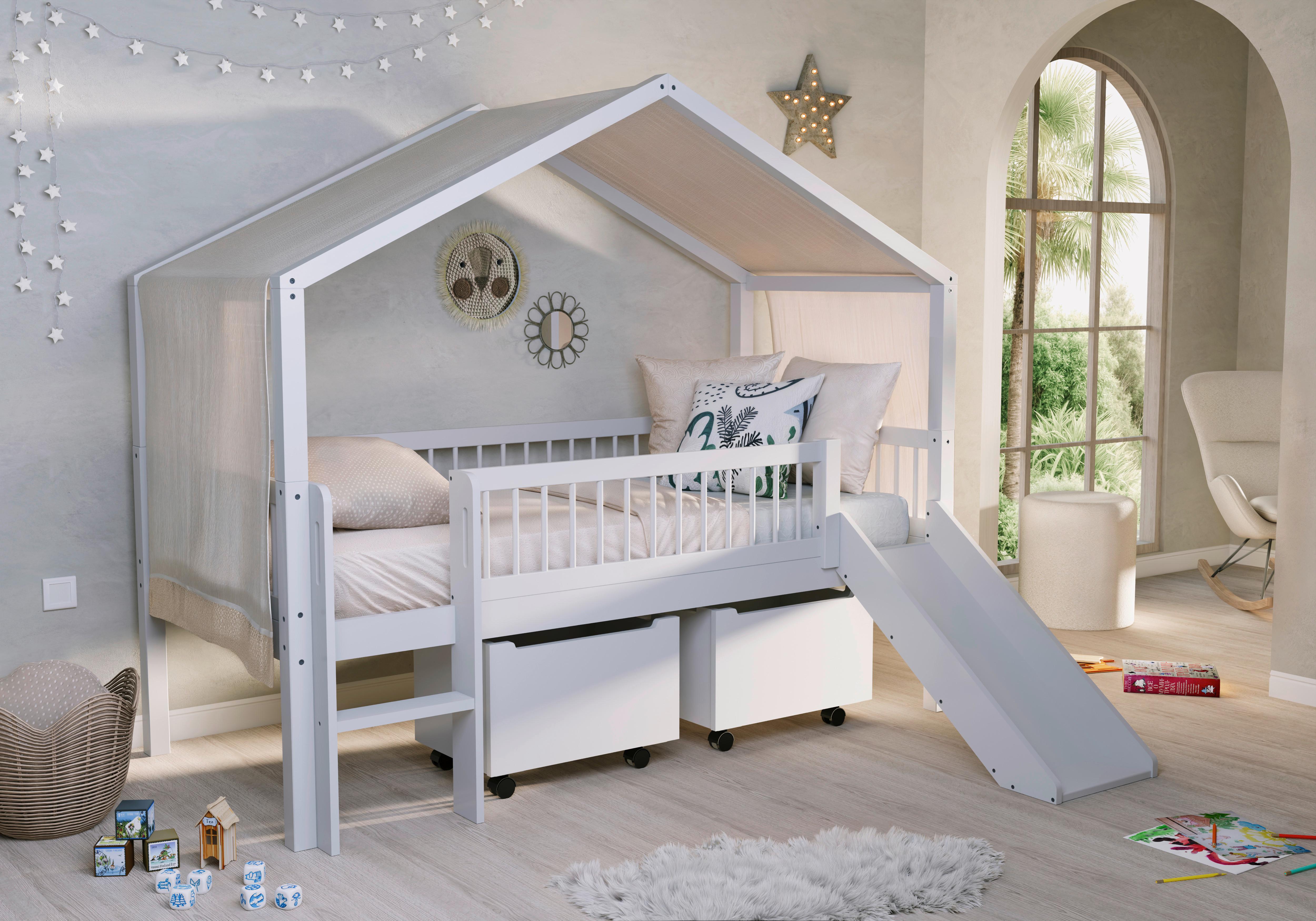 HAUSBETT Forrest Weiß 90x200cm - Weiß, MODERN, Holz (90/200cm) - Vipack