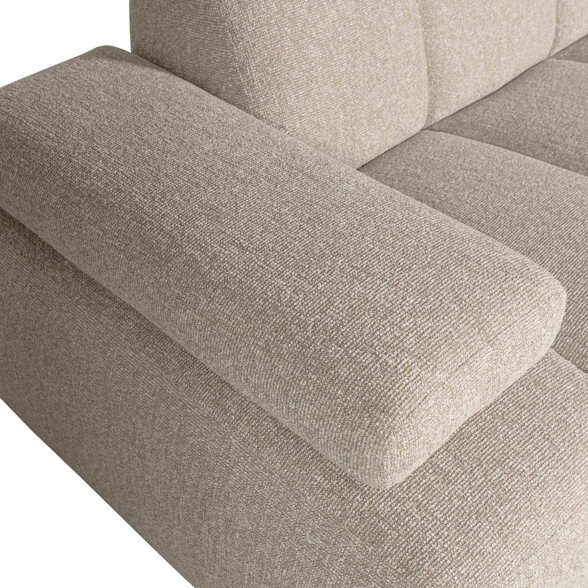 Ecksofa Mojo Beige S: 284x160 Cm - Beige/Schwarz, Design, Textil (284/160cm) - Livetastic