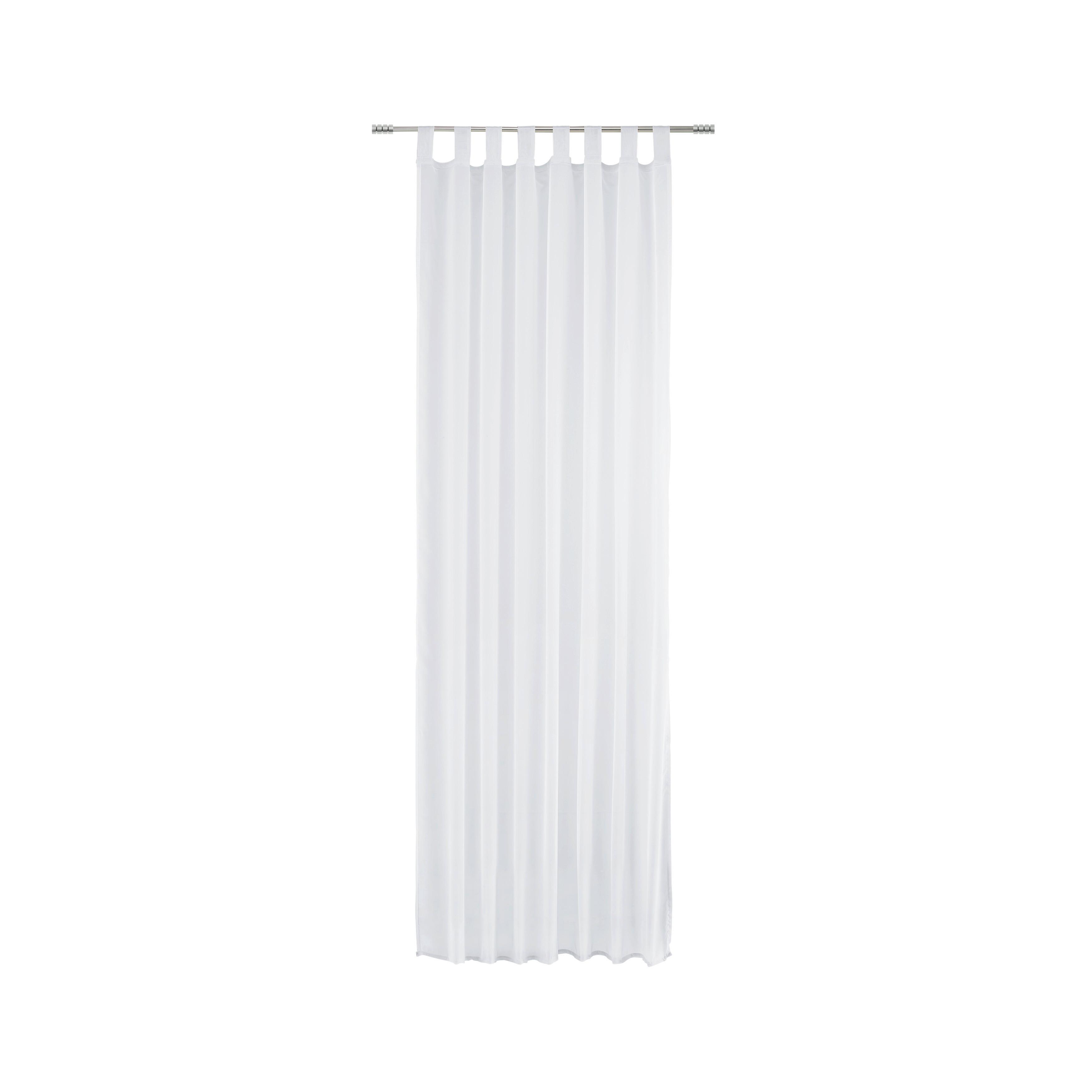 Závěs S Poutky Hanna 2ks-Cen. Trhák,140/245cm - bílá, textil (140/245cm) - Based