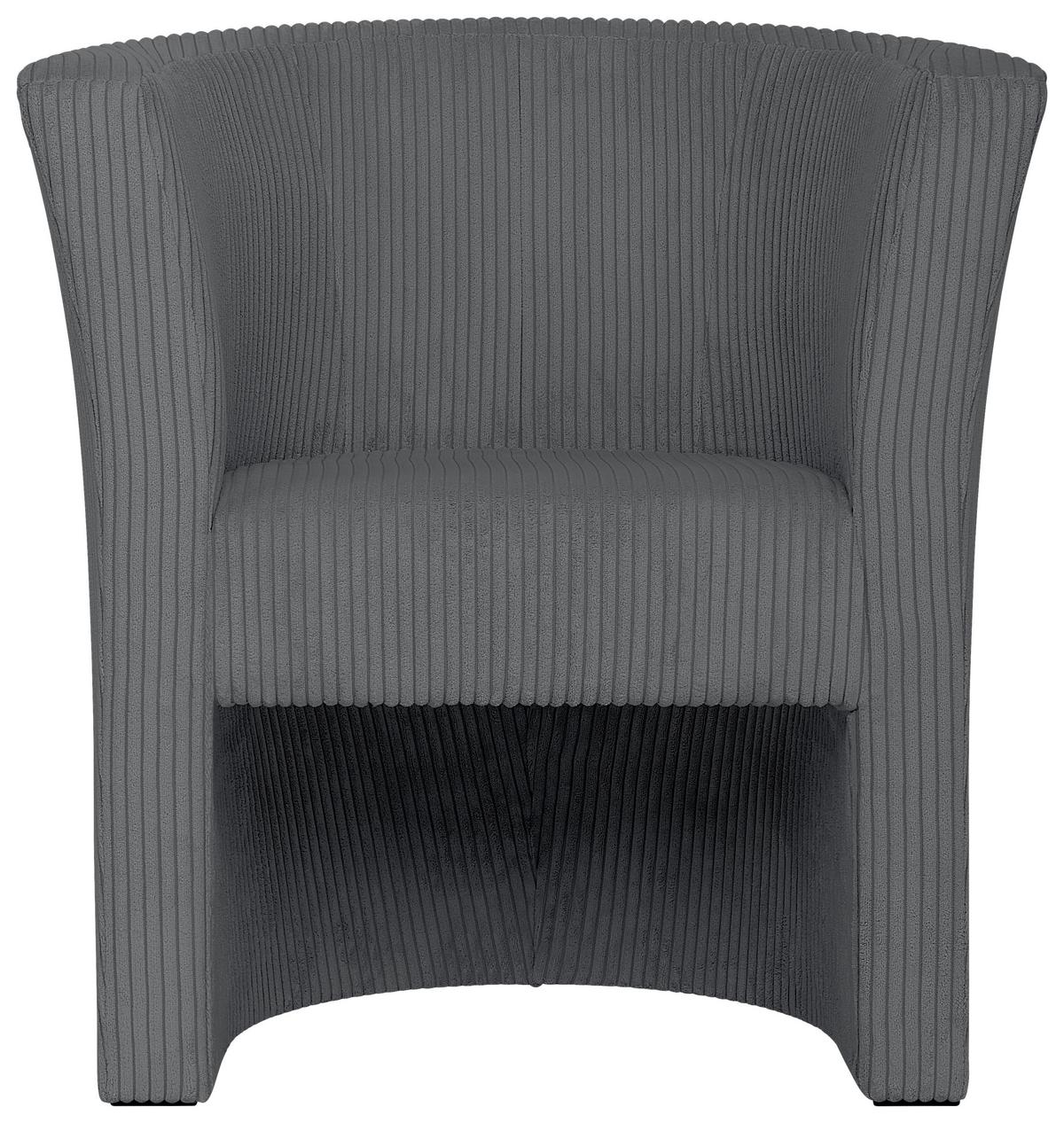 Koktailové kreslo PAUL, tmavosivý menčester ZOOM - čierna/tmavosivá, Konventionell, kompozitné drevo/textil (70/76/64cm) - P & B
