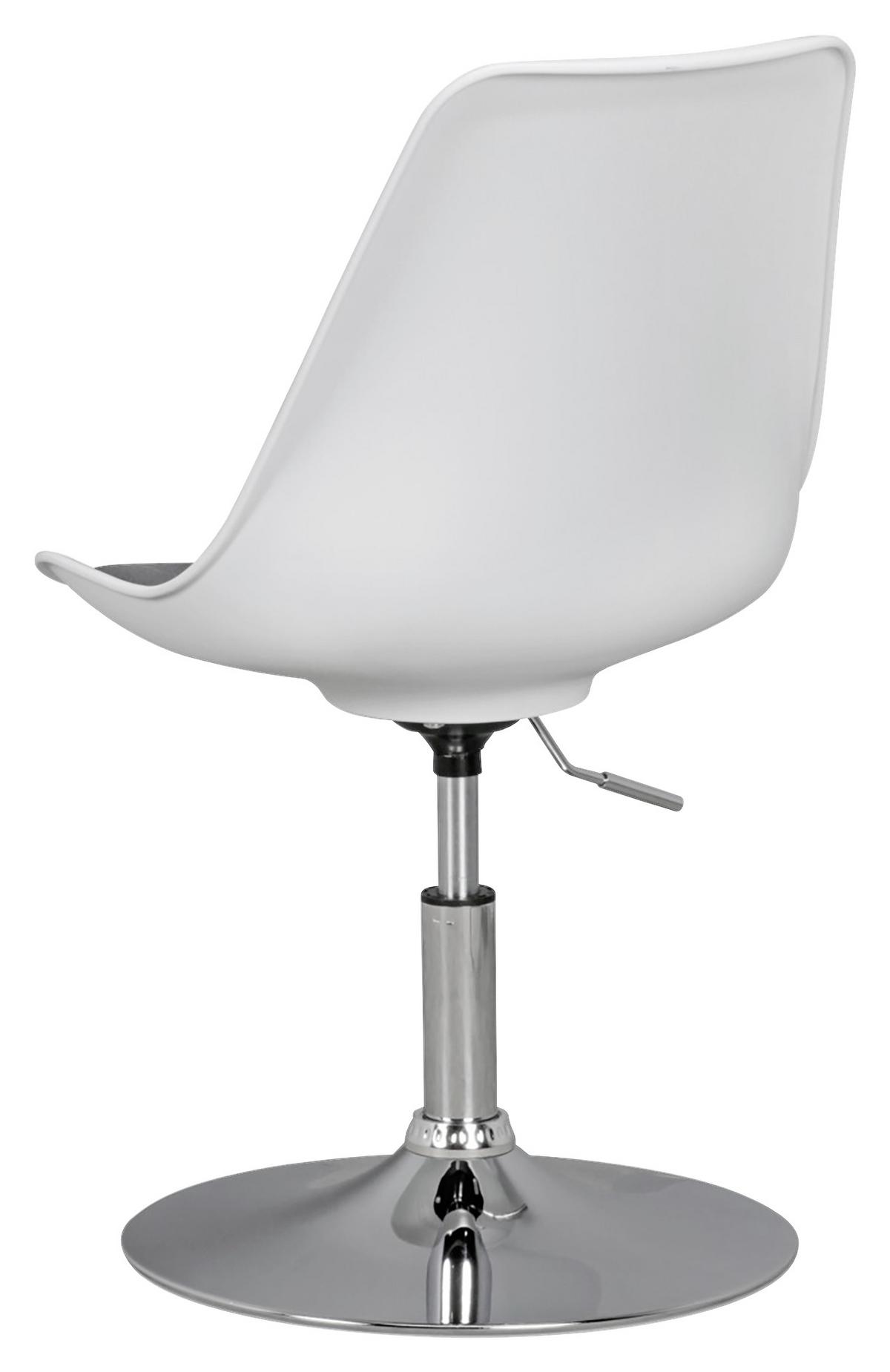 Otočná židle pro dítě korsika bílá/šedá - bílá/šedá, Moderní, kov/textil (46/88/46cm) - MID.YOU