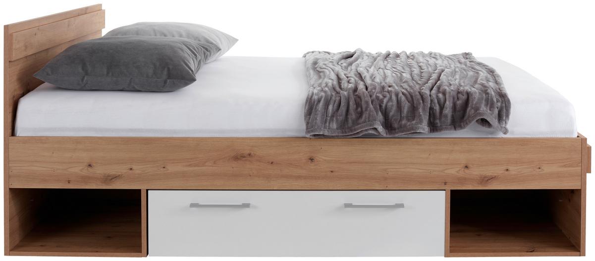 Ágykeret Box 140/200 Cm - tölgyfa színű/Artisan tölgy, Modern, faalapú anyag (140/200cm) - Ondega