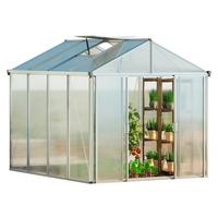 Gewächshaus Premier B 6,73 m² Alu 225x232x299 cm - Silberfarben, MODERN, Metall (225/232/299cm)