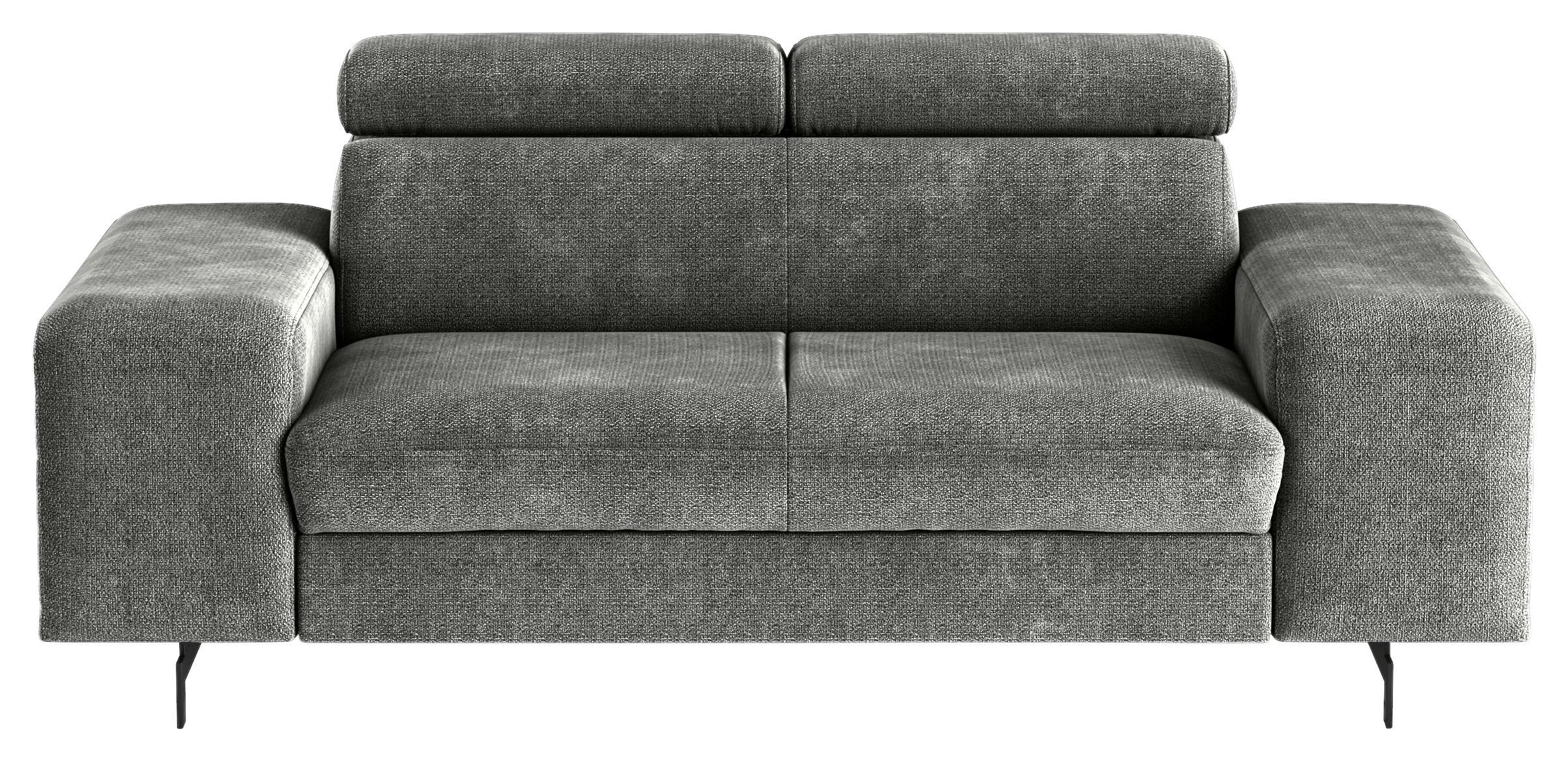2-Sitzer-Sofa Emma Grau B: 198 cm - Schwarz/Grau, Textil (198/81/100cm) - MID.YOU