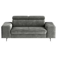2-Sitzer-Sofa Emma Grau B: 198 cm - Schwarz/Grau, Textil (198/81/100cm) - MID.YOU