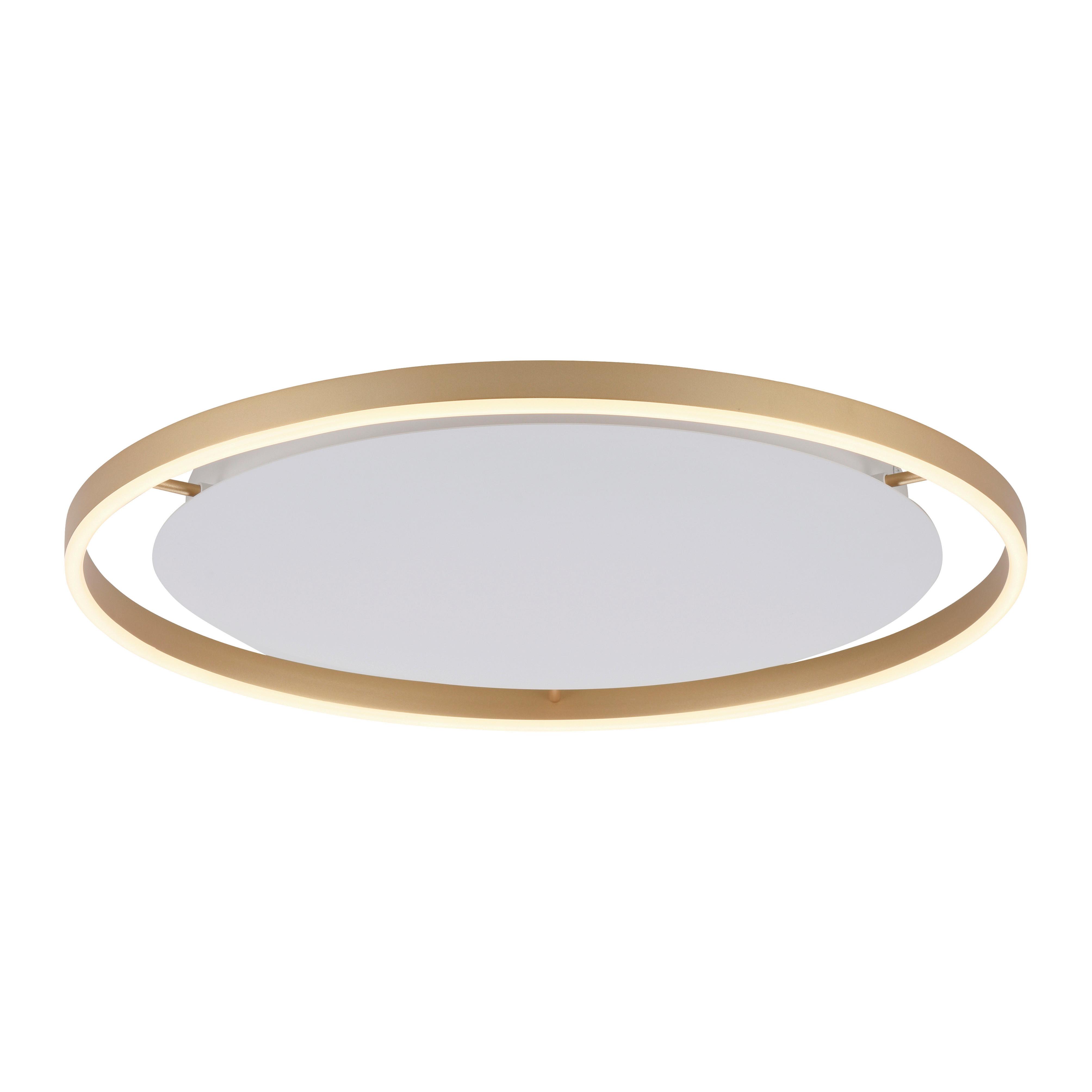 Led-deckenleuchte 15392-60 Riuts - Messingfarben, Design, Kunststoff/Metall (58,5/58,5/5,3cm)