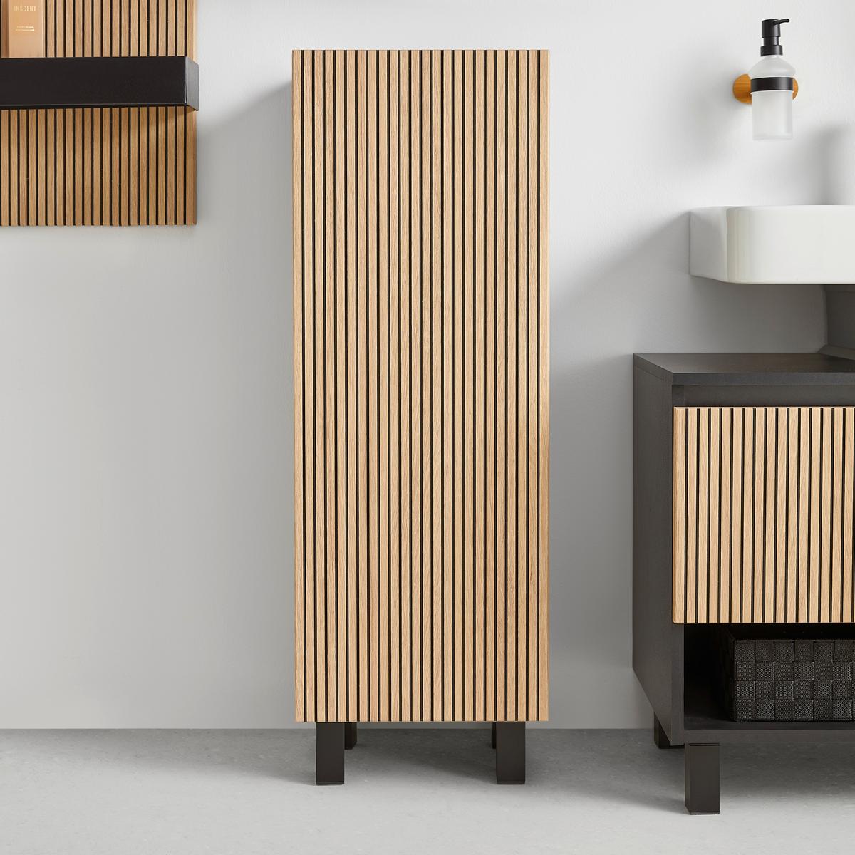 Spodná skrinka VENEZIA - čierna/farba duba, Lifestyle, kompozitné drevo (35/103/32cm) - Mömax