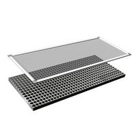 Lichtschachtabdeckung 44x106 cm Alufarben, trittfest - Alufarben, Basics (44/106cm)