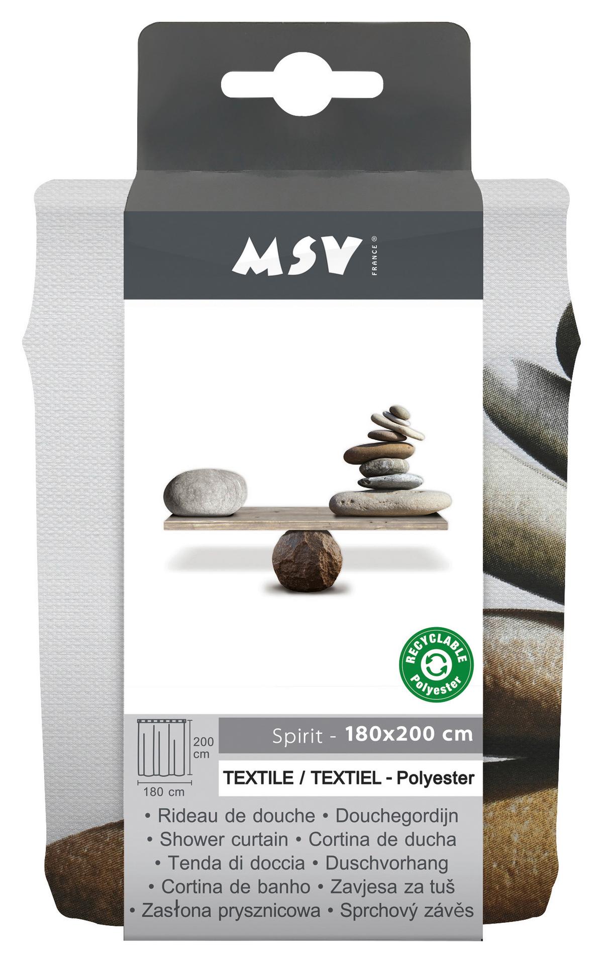 Duschvorhang Spirit - Multicolor, KONVENTIONELL (180/200cm) - Spirella