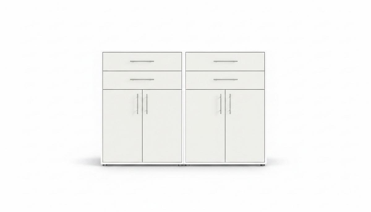 Aktenschrank Office Edition Weiß B: 168,8cm - Weiß, MODERN, Holzwerkstoff (168,8/113,6/33cm) - MID.YOU