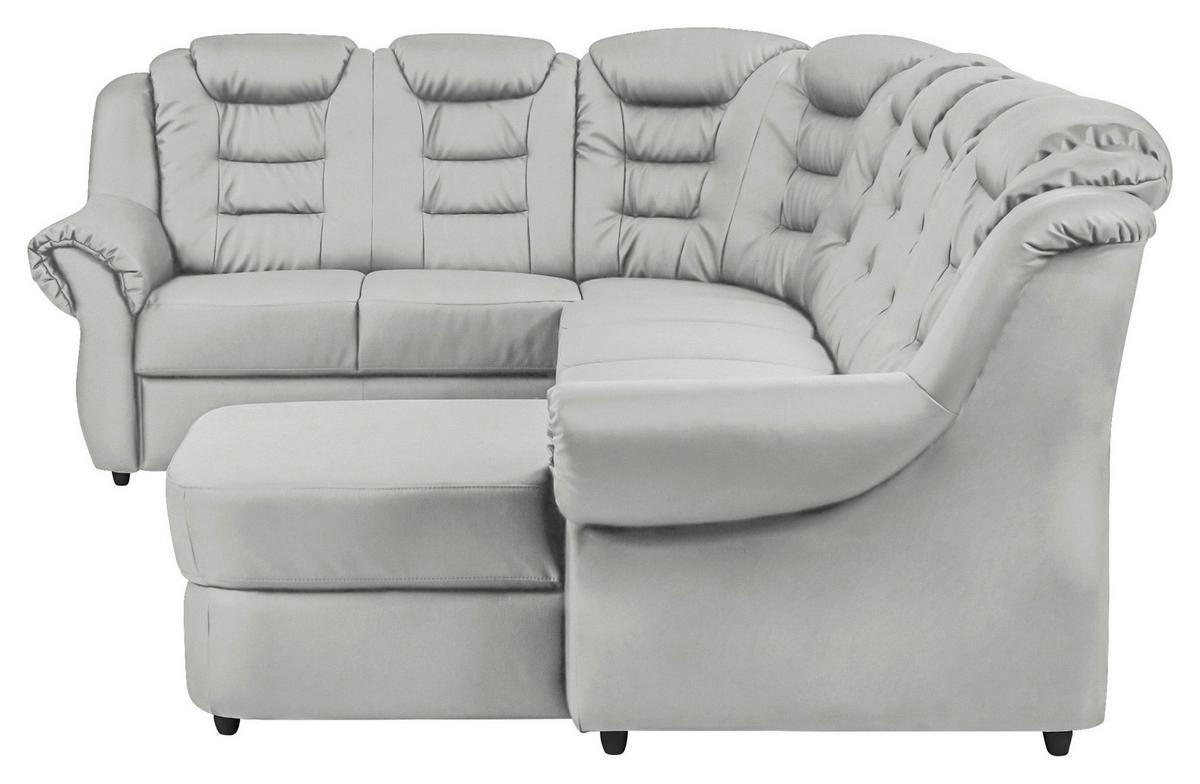 Wohnlandschaft Boston - Hellgrau/Schwarz, KONVENTIONELL, Textil (216/333/165cm) - Livetastic