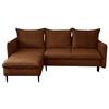 Ecksofa Melody - Rostfarben/Schwarz, Design, Textil (170/235cm) - MID.YOU