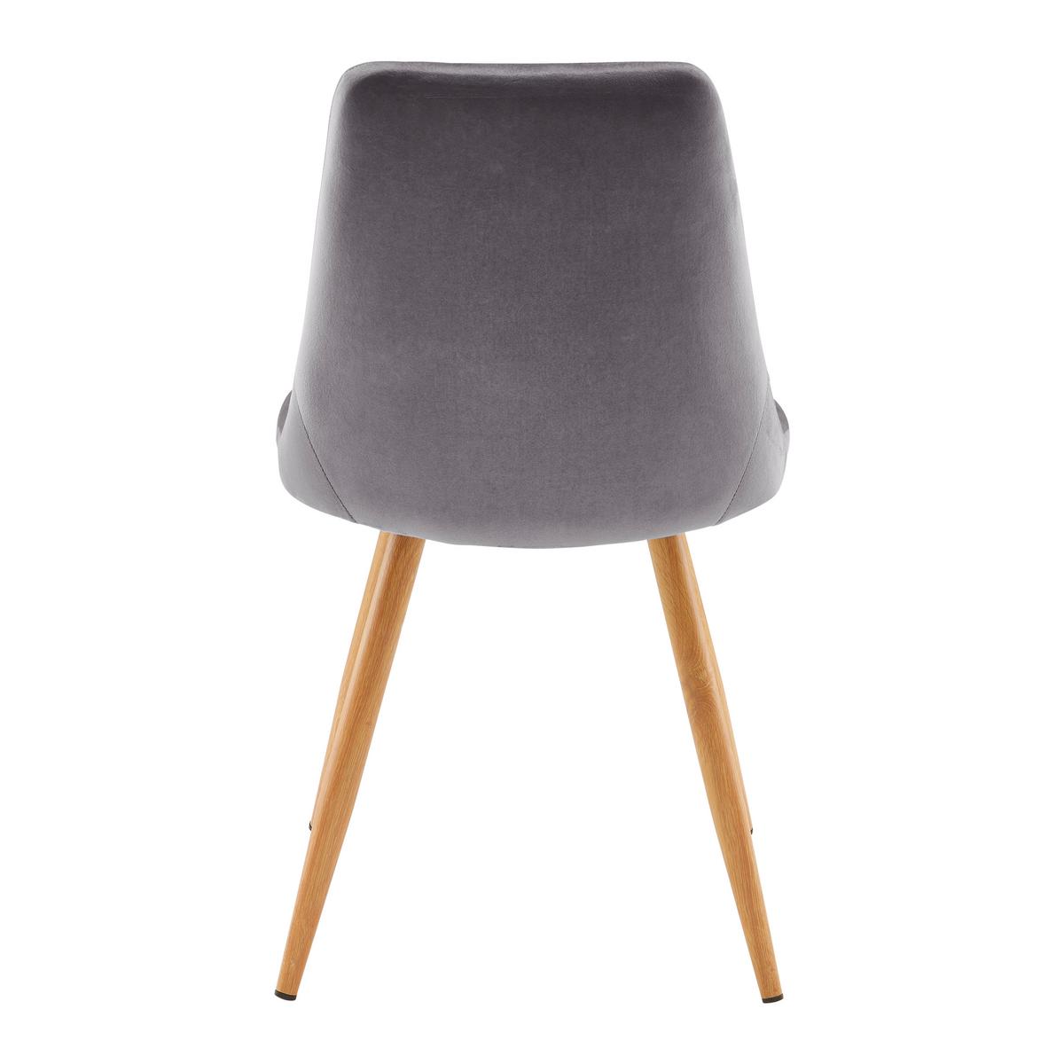 Jídelní židle IRIS - barvy dubu/tmavě šedá, Moderní, kov/textil (49/87/55cm) - Modern Living