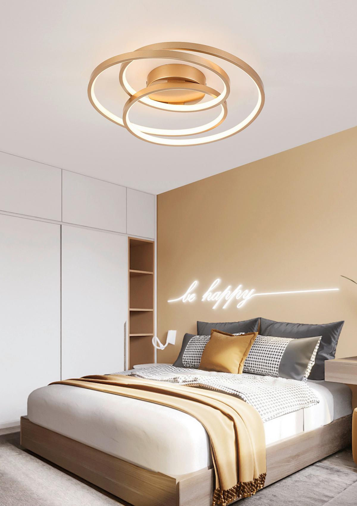 Led Mennyezeti Lámpa Carina - cappuccino, Modern, műanyag/fém (40/8cm) - Luca Bessoni