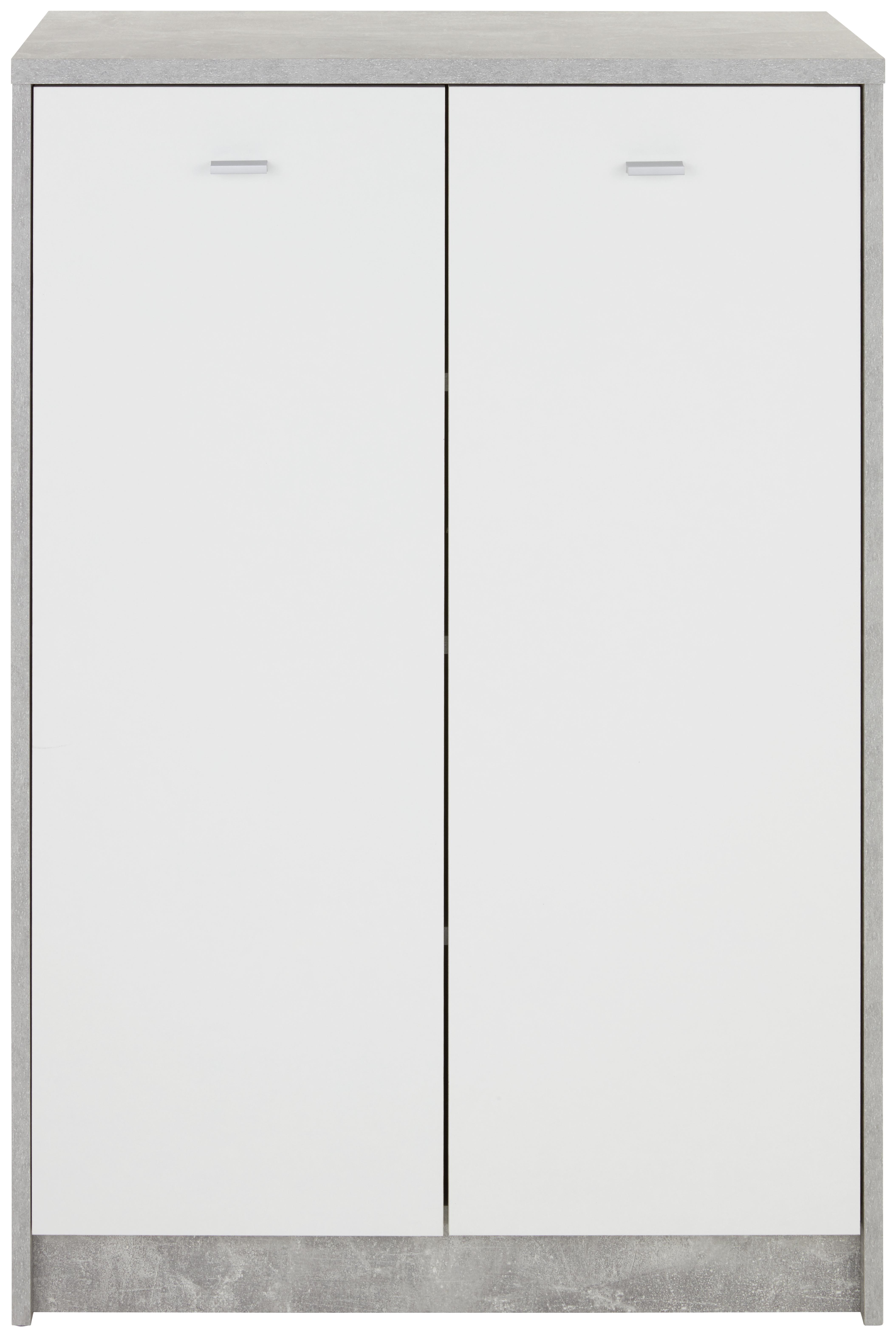 Kommode B 74cm 4-You New, Beton Optik/Weiß - Weiß/Grau, MODERN, Holzwerkstoff (74/111,4/34,6cm)