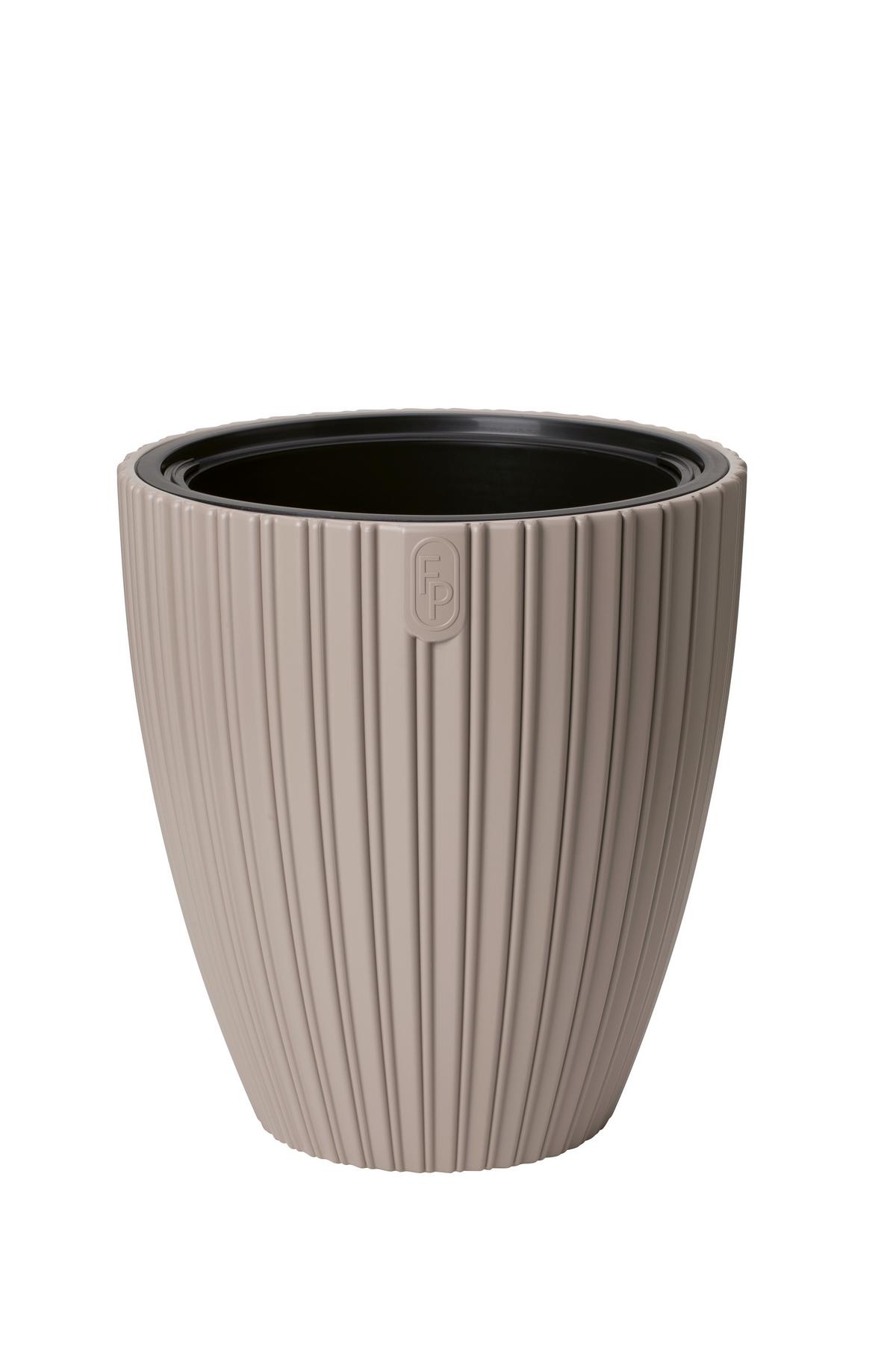 Obal na květináč MIRA 30 - šedohnědá, Konvenční, plast (29,0/32/29,0cm) - Mömax