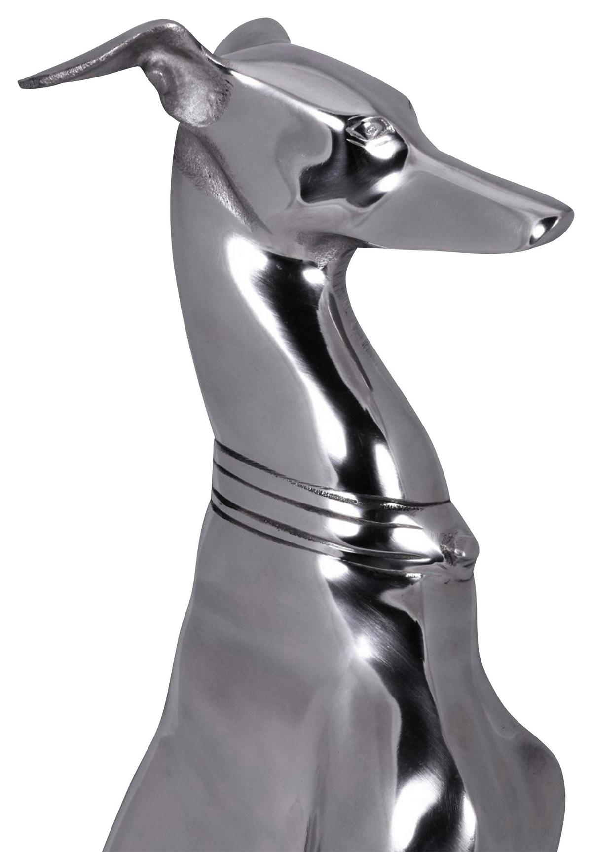 Skulptur Wohnling Silberfarben B: 18 cm - Silberfarben, MODERN, Metall (18/70/25cm) - MID.YOU