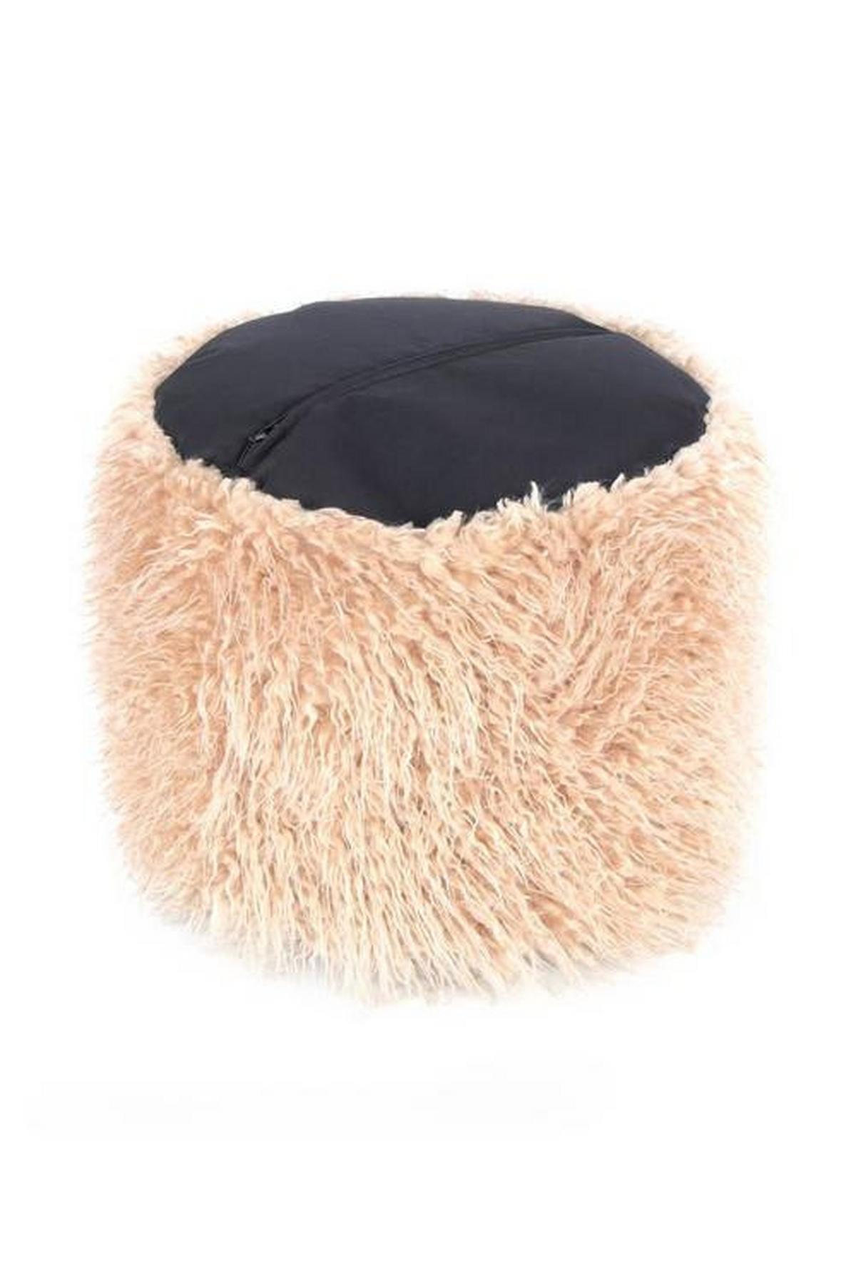 Pouf Beige Dxh: 45x38 Cm - Beige, Basics, Kunststoff (45/38/45cm) - Kayoom