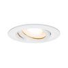 Einbauspot Ø 9,3 cm Weiß/Alufarben Kippbar - Zinkfarben/Alufarben, Design, Metall (9,3cm) - Paulmann