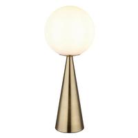 Tischleuchte 21031m - Messingfarben, KONVENTIONELL, Glas/Metall (20/49,5cm) - Globo