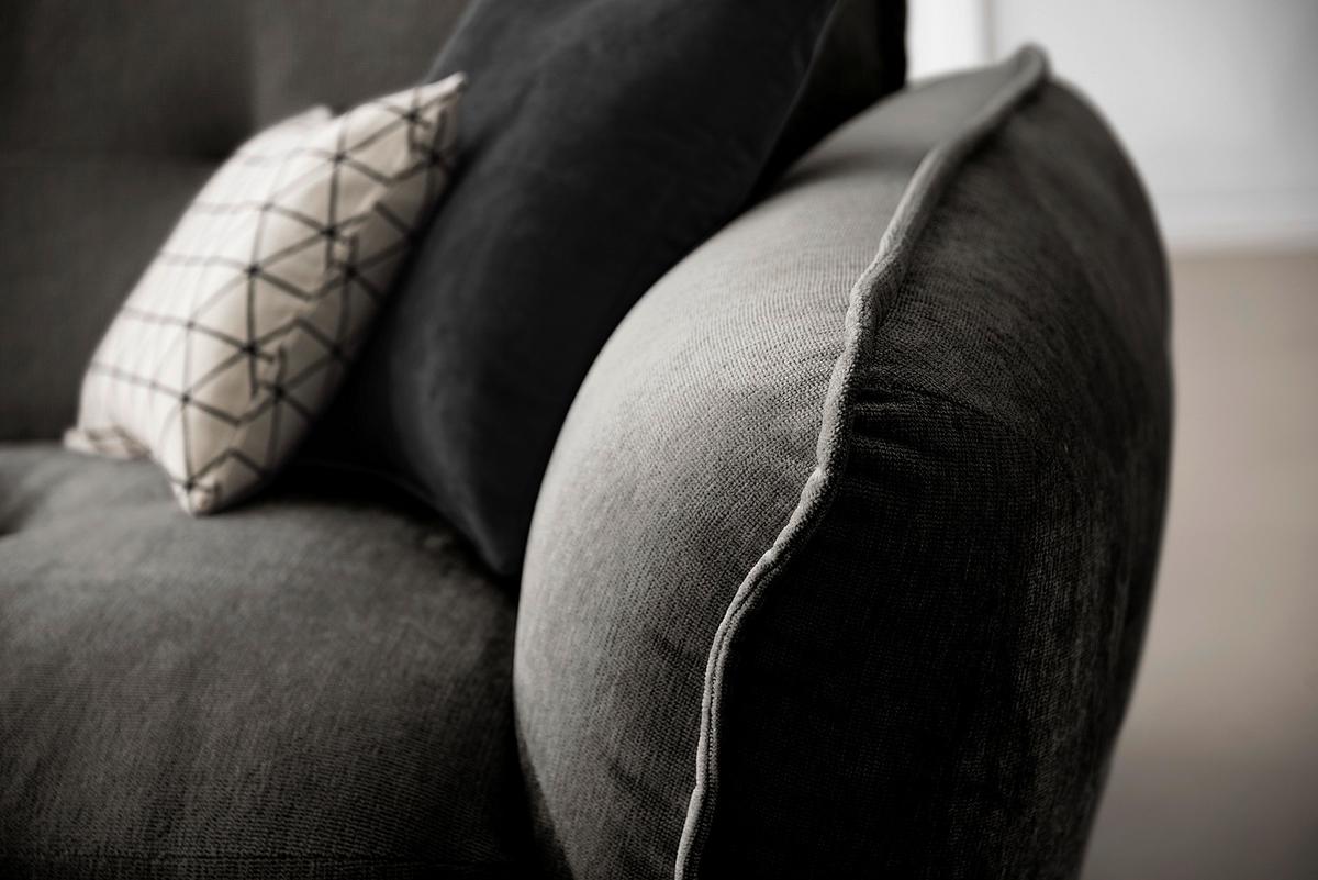 Ecksofa Fluffy Anthrazit S: 184x269 Cm - Anthrazit/Schwarz, MODERN, Textil (184/269cm) - Trendmanufaktur