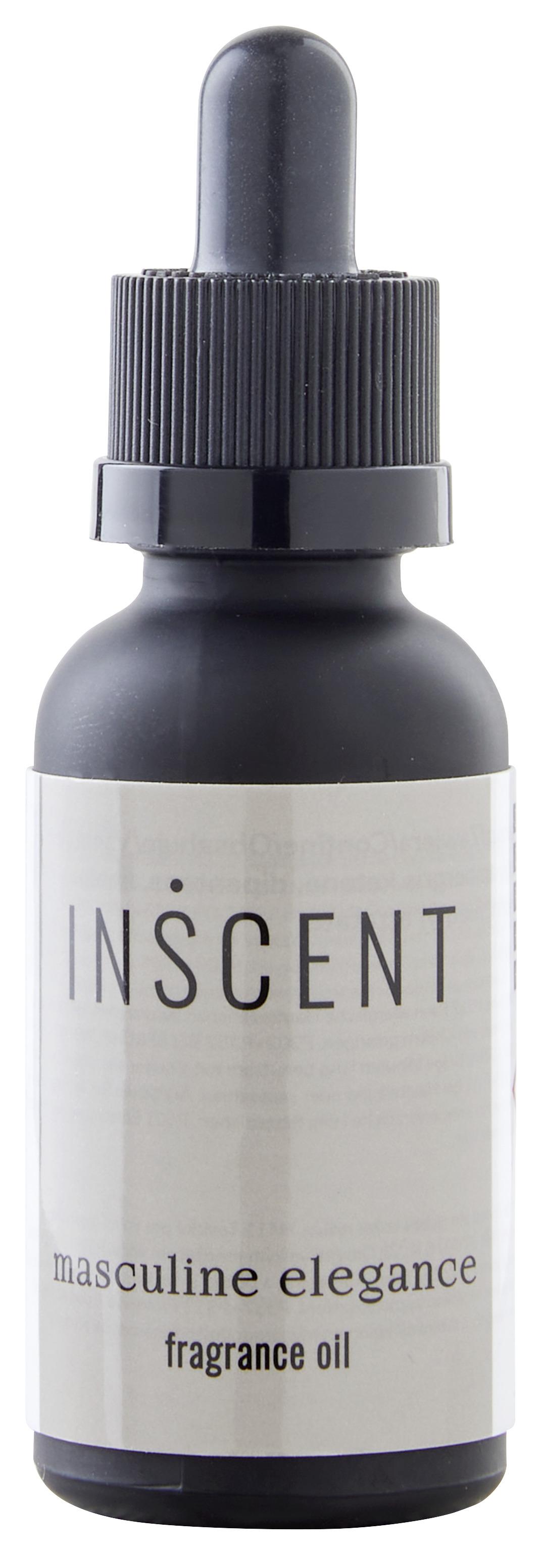 Parfémovaný Olej Masculine Elegance, 30ml - šedá/černá, Design, sklo (30ml) - Inscent